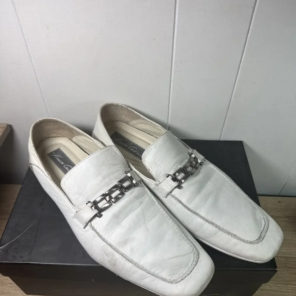 MEN'S KENNETH COLE FEEL GOOD SLIP-ON LOAFERS LEATHER WHITE KM26986LE 13M
